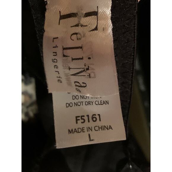 Felina Leopard Print Lingerie Negligee Nightdress Boudoir Teddy Babydoll Large - Picture 5 of 6